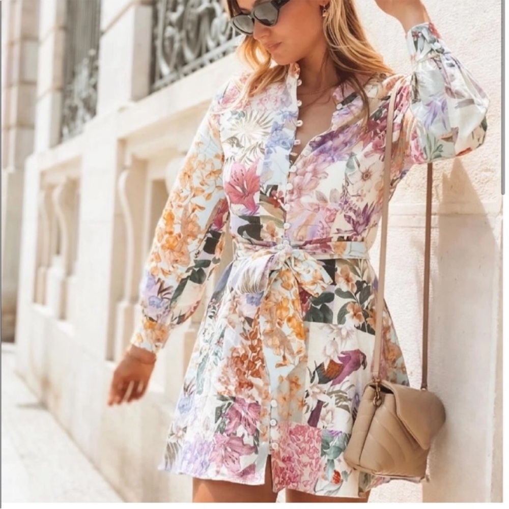 Zara floral patchwork dress